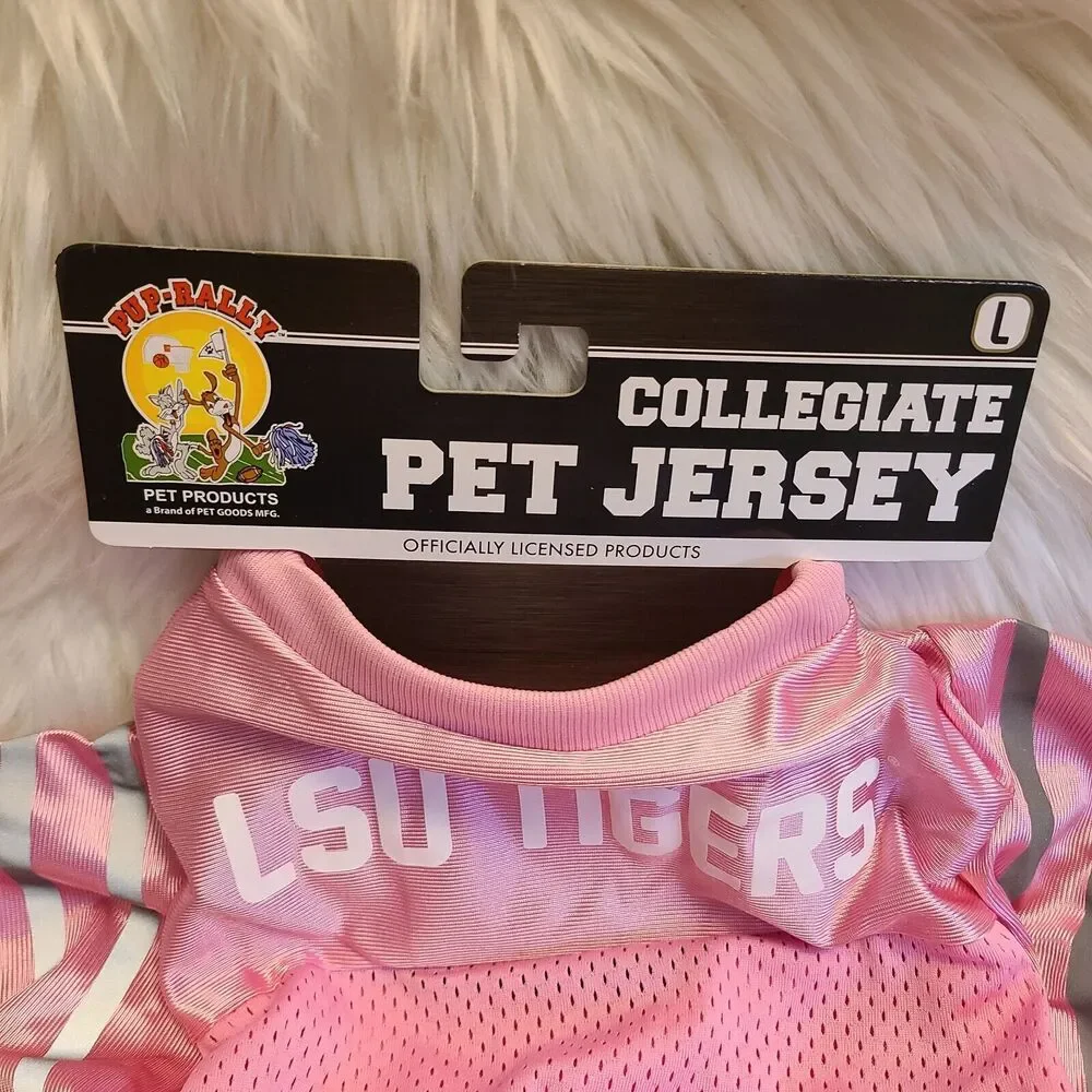 LSU Tigers Dog Jersey Officially Licensed Pink College Pet Shirt Jerseys NEW